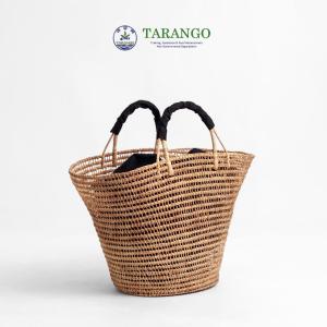 【バーゲン価格】タランゴ TARANGO パームファイバー 手編み バケツ型かごバッグ インナーバッグ付き 大きめ レディース