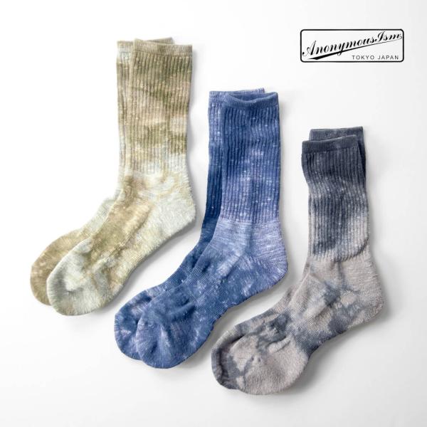 アノニマスイズム AnonymousIsm アンイーブンダイブークレ クルーソックス  日本製 靴下...