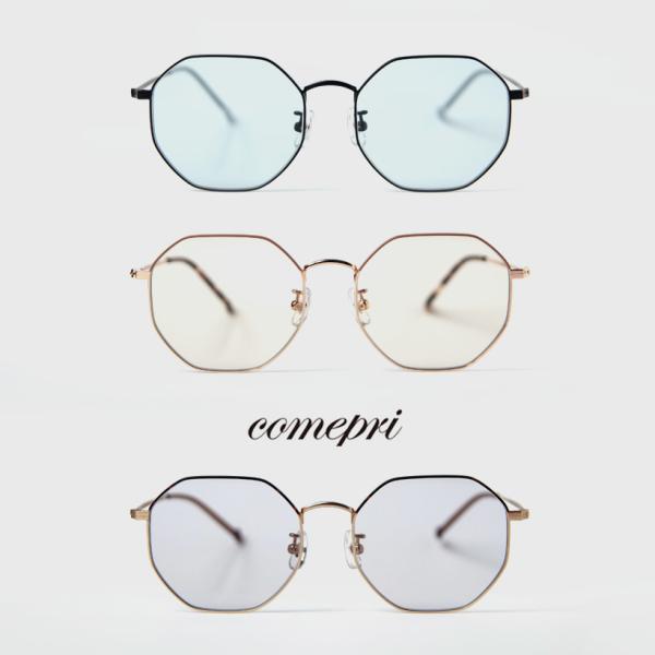オクタゴンサングラス チタン 54サイズ コメプリ comepri CN-A-003SG