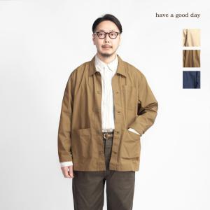 【セール価格】 ハブアグッドデイ have a good day カバーオールシャツ タイプライター 日本製 メンズ｜marcarrows