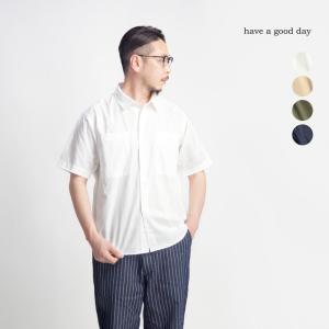 【セール価格】 ハブアグッドデイ have a good day デイリー半袖シャツ 日本製 メンズ｜marcarrows