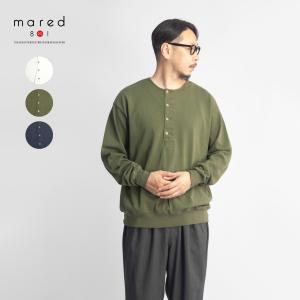 【セール価格】 マレッド Mared ヘンリーネック長袖リブTシャツ ロンT 日本製 メンズ｜marcarrows