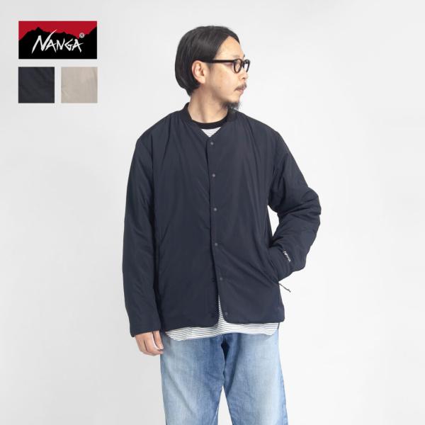 ナンガ NANGA ノーカラーソフトダウンカーディガン メンズ