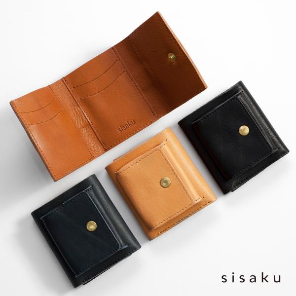 シサク sisaku 栃木レザー 三つ折り財布 Small high コンパクト 日本製 メンズ レ...