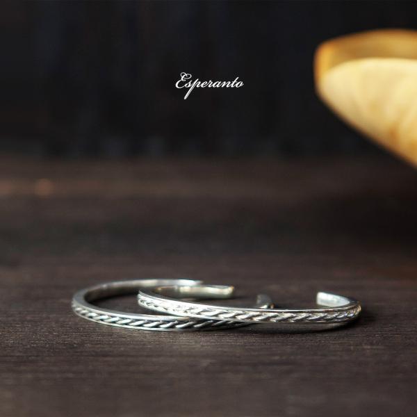 エスペラント ESPERANTO シルバー925 2ブレード バングル 日本製 メンズ レディース