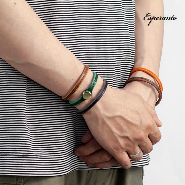 エスペラント ESPERANTO ESP-6752 ブッテーロレザー スナップブレスレット 本革 日...