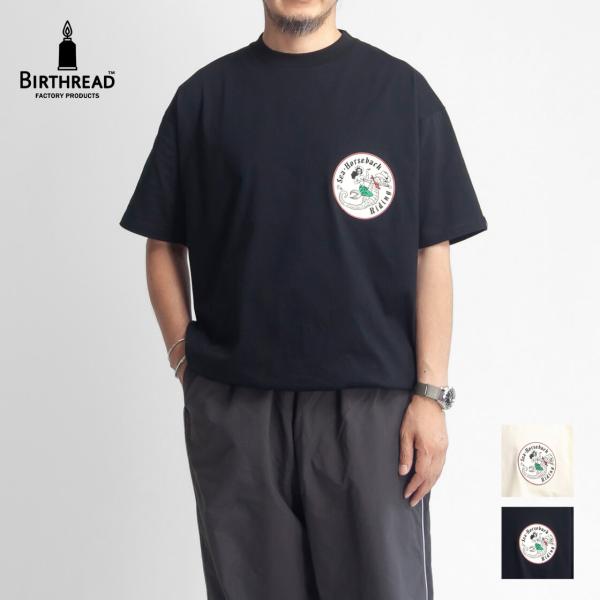 バースレッド BIRTHREAD 別注 ウエスタンガール 裾ドローコード ワッペン刺繍Tシャツ メン...