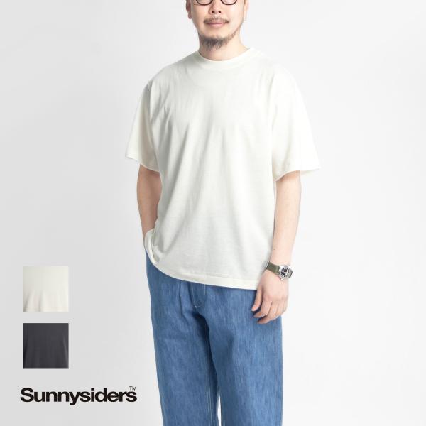 【セール価格】 サニーサイダース SUNNY SIDERS コットンウール ルーズシルエットTシャツ...
