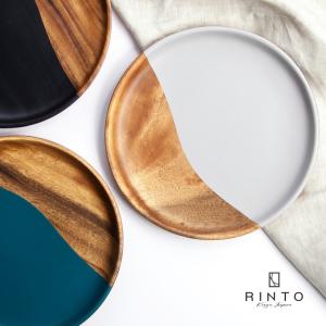 リント RINTO アカシアウッド ラウンドプレート L 木製 皿 大皿 食器 おしゃれ｜marcarrows