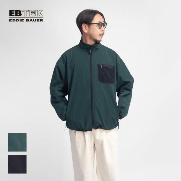イービーテック EBTEK Eddie Bauer スタンドカラー ナイロンメッシュ ブルゾン メン...