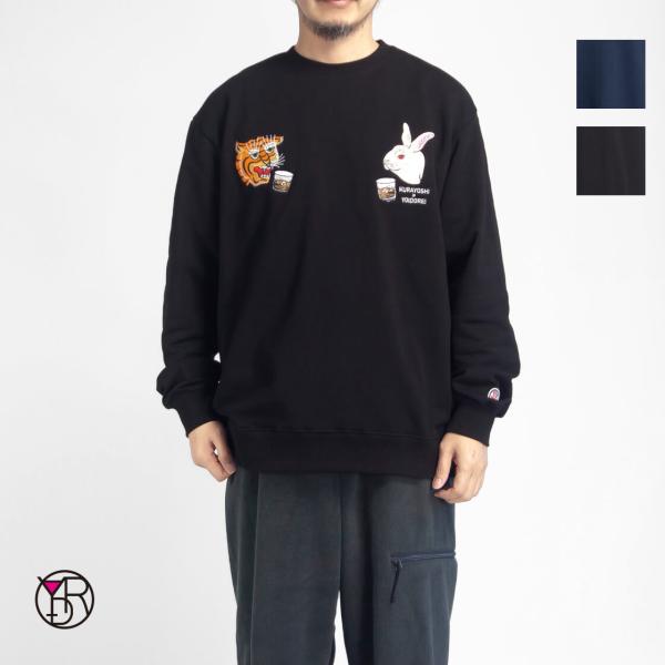 【セール価格】ヨイドレ YOIDORE クルーネックスウェット コラボ スーベニア 刺繍 TC裏毛 ...