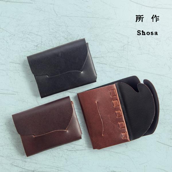 所作 shosa cp2.5 三つ折り財布 本革 レザー 日本製 メンズ レディース