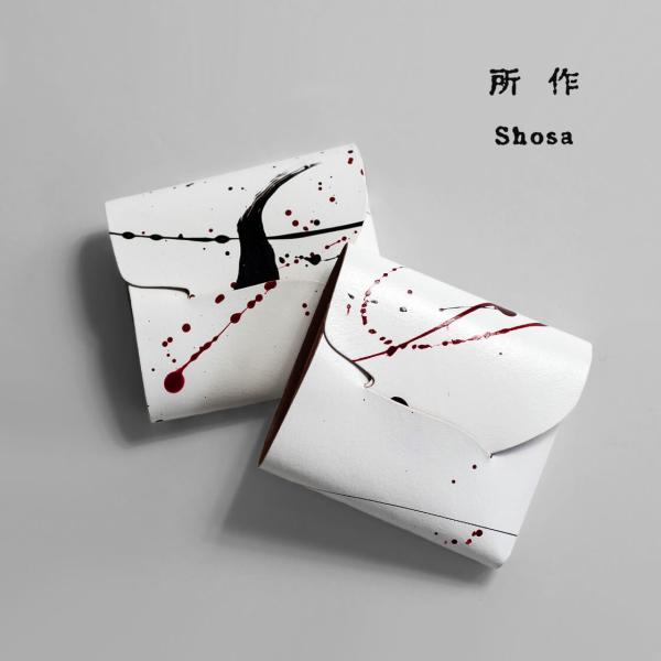 所作 shosa cp3.5 ドリップ 三つ折り財布 コンパクトウォレット 本革 日本製