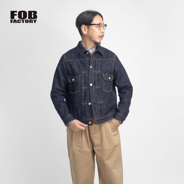 FOBファクトリー FOB FACTORY G3 セルビッチデニムジャケット 2nd Gジャン F2...