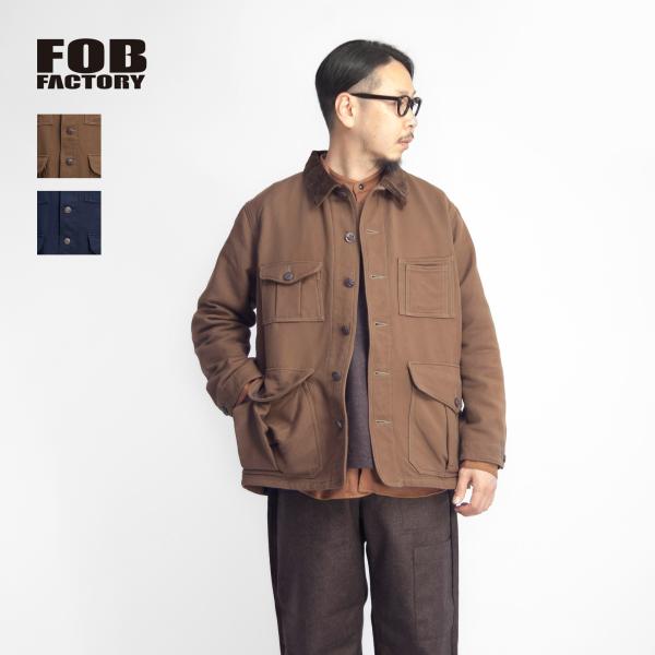 【セール価格】 FOBファクトリー FOB FACTORY 二重織りドビー ハンティングジャケット ...