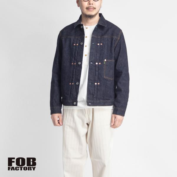 FOBファクトリー FOB FACTORY セルビッチ ガレージデニムジャケット 日本製 メンズ