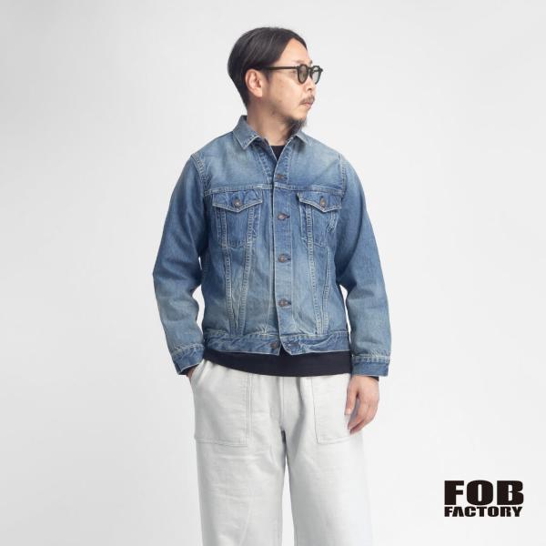 FOBファクトリー FOB FACTORY USEDウォッシュ セルビッチデニムジャケット 日本製 ...
