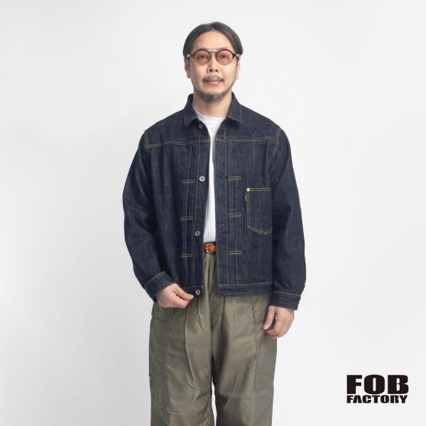 FOBファクトリー FOB FACTORY 大戦モデル セルビッチデニムジャケット 日本製 メンズ