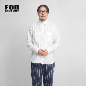 FOB FACTORY FOBファクトリー 強撚オックスフォード ワークシャツ 日本製 メンズ｜marcarrows