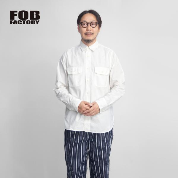 FOB FACTORY FOBファクトリー 強撚オックスフォード ワークシャツ 日本製 メンズ