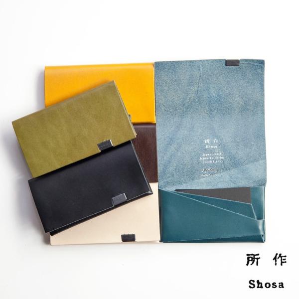 所作 shosa カードケース 名刺入れ 本革 レザー basic 日本製 ブランド メンズ レディ...