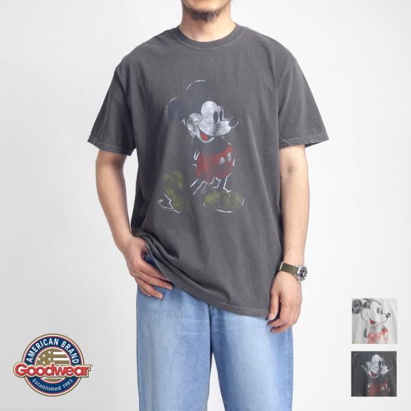 グッドウェア Goodwear Micky Vintage Print tee ミッキーマウスプリン...