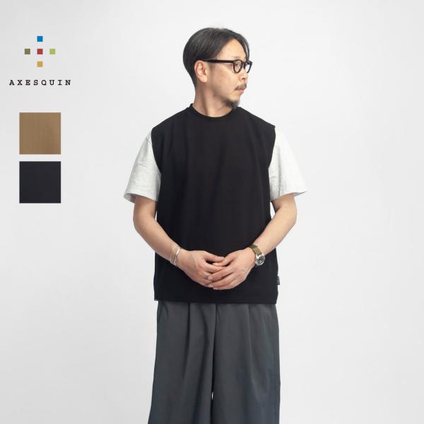 アクシーズクイン AXESQUIN クイックドライ ワッフル ノースリーブTシャツ メンズ