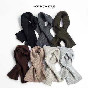 ムーンキャッスル MOONCASTLE カシミヤ100％ ミニマフラー 別注 日本製 メンズ レディース