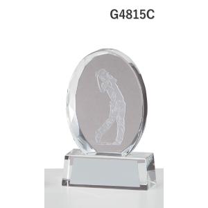 クリスタル トロフィー ゴルフ G4815C 高さ10.5cm 文字入れ無料