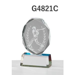 クリスタル トロフィー 野球 ソフトボール G4821C 高さ10.5cm