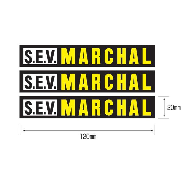 マーシャル　MARCHAL　ステッカー　ロゴ　ブラック　小　3枚セット　幅120mm×高さ20mm　...