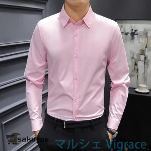 ドレスシャツ 長袖 ノーアイロン カラーシャツ...の詳細画像1