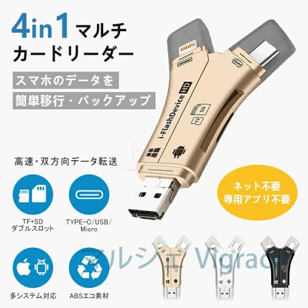 【SDカード セット 32GB 64GB 128GB】SDカードリーダー iPhone  タイプC ...