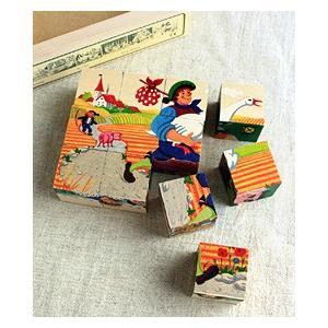 「六面体パズル12pcs グリム」木のおもちゃ 知育玩具｜marchen-net