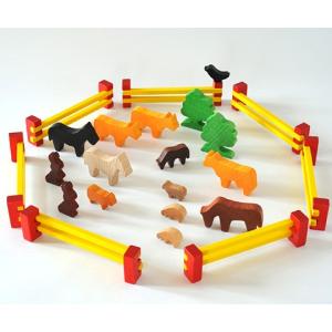 「ミニ積木　牧場」木のおもちゃ 知育玩具｜marchen-net