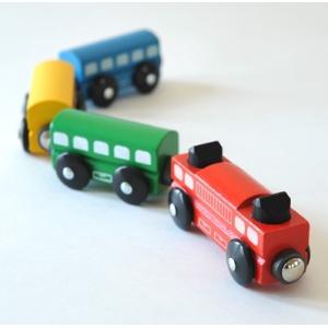 ミッキィ社(micki) 汽車セット 大きな街 木のおもちゃ レールトイ 木製