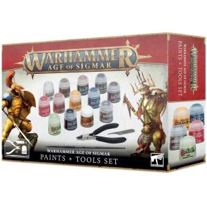 【新品】ウォーハンマー：エイジ・オヴ・シグマー：ペイント＋ツールセット (Warhammer Age of Sigmar: Paint + Tools Set [JPN/ENG/SIM+TRA Chinese])｜marchenshop