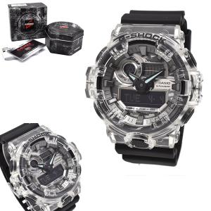 カシオ 腕時計 CASIO G-SHOCK Gショック GA-700SKC-1A ANALOG-DIGITAL GA-700 SERIES 腕時計 ウォッチ メンズ シルバー グレー ブラック｜marcoplus