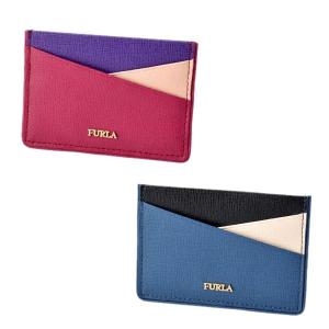 FURLA フルラ カードケース 名刺入れ パスケース 定期入れ ペーパームーン PAPERMOON CREDIT CARD CASE PO90 830070 830069 ダークピンク コバルトブルー｜marcoplus