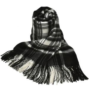 【新品】 ジョンストンズ　カシミヤ100%ストール　大判　マフラー　チェック Johnstons of Elgin（ジョンストンズ オブ エルガン） ジョンストンズ