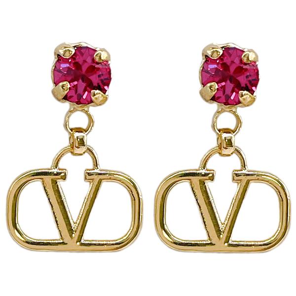 ヴァレンティノ VALENTINO ピアス 5W2J0H29 YCW 7CR Vロゴ シグネチャー ...