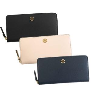 TORY BURCH トリーバーチ ラウンドファスナー長財布 45254 ROBINSON ZIP CONTINENTAL WALLET ブラック ピンク ネイビー 黒｜marcoplus