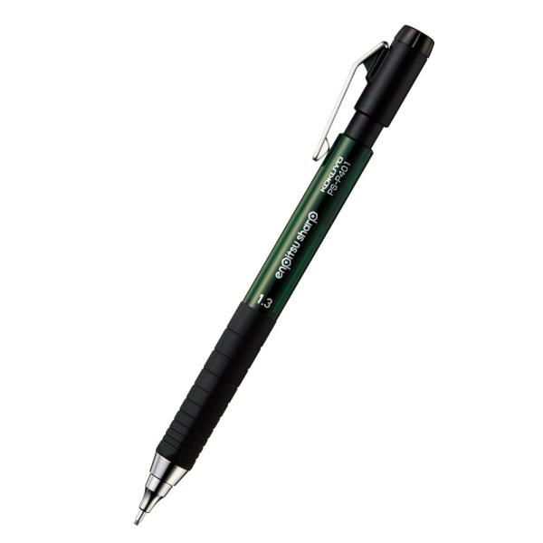 コクヨ シャープペン 鉛筆シャープ TypeM ラバーグリップ 1.3mm 緑 PS-P401G-1...