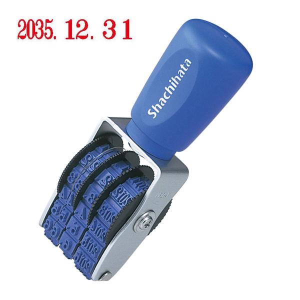 シャチハタ スタンプ 回転ゴム印 本西暦日付 4号 明朝体 捺印サイズ 約24×5ミリ