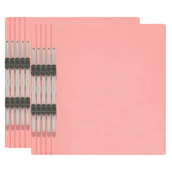 PLUS(プラス) エコノミー フラットファイル A4縦 2穴 10冊パック 79-358 ピンク
