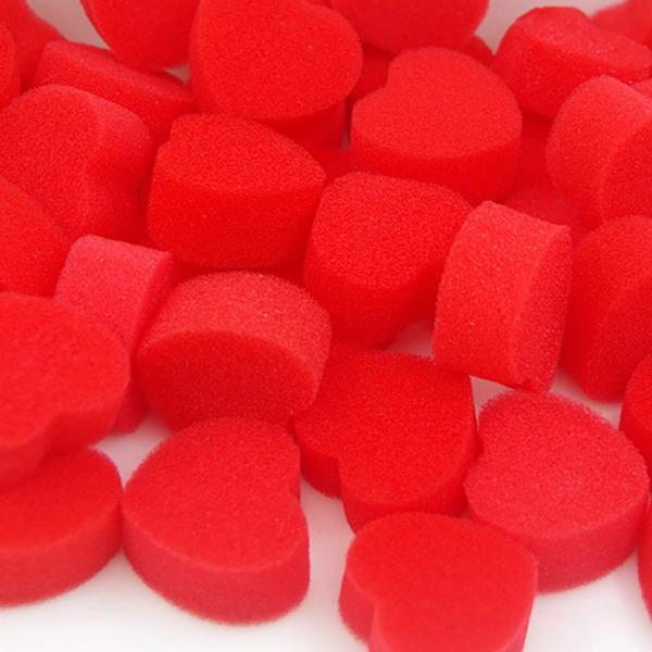 Sponge Hearts/ハートスポンジ 赤いハート形スポンジ アピアリングマジックアク