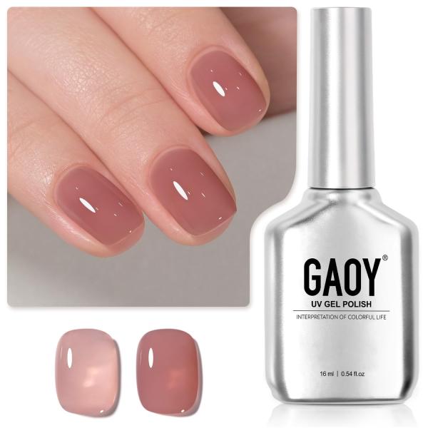 GAOY ジェルネイル シアーカラージェル ピンク ベージュ 単色 16ml ポリッシュタ