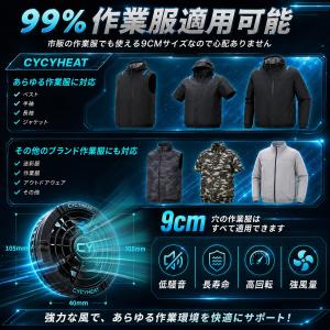 CYCYHEAT 空調作業服 ファンのみ 5V...の詳細画像5