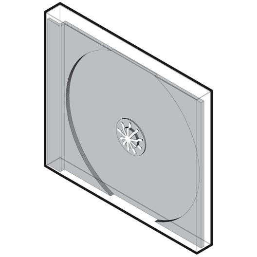 CDケース1枚用 ワイドプラケース 50枚セット/CD-008-CD-009