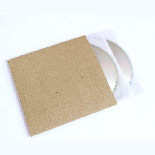 CD用厚紙ジャケット クラフト茶 背付き 100枚セット/CD-024-KR
